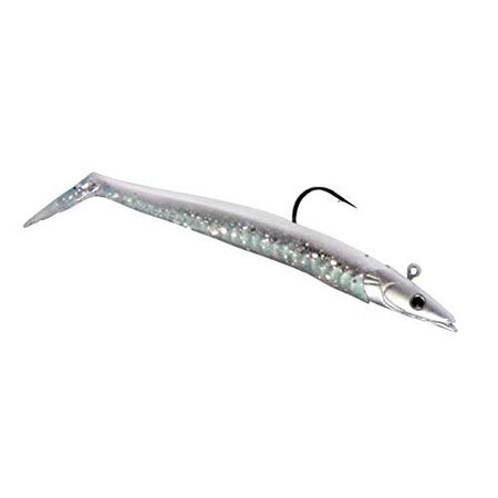 Savage Gear Soft Sandeel Lure, Real Pearl, 6, 1 12Oz Sinking, 1 Head, 2 Bodies SE-J160-RP
